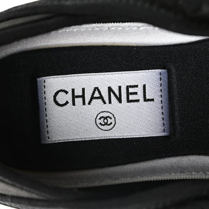 Chanel Velvet Calfskin Mixed Fibers CC Sneakers 37 Black 7 of 8