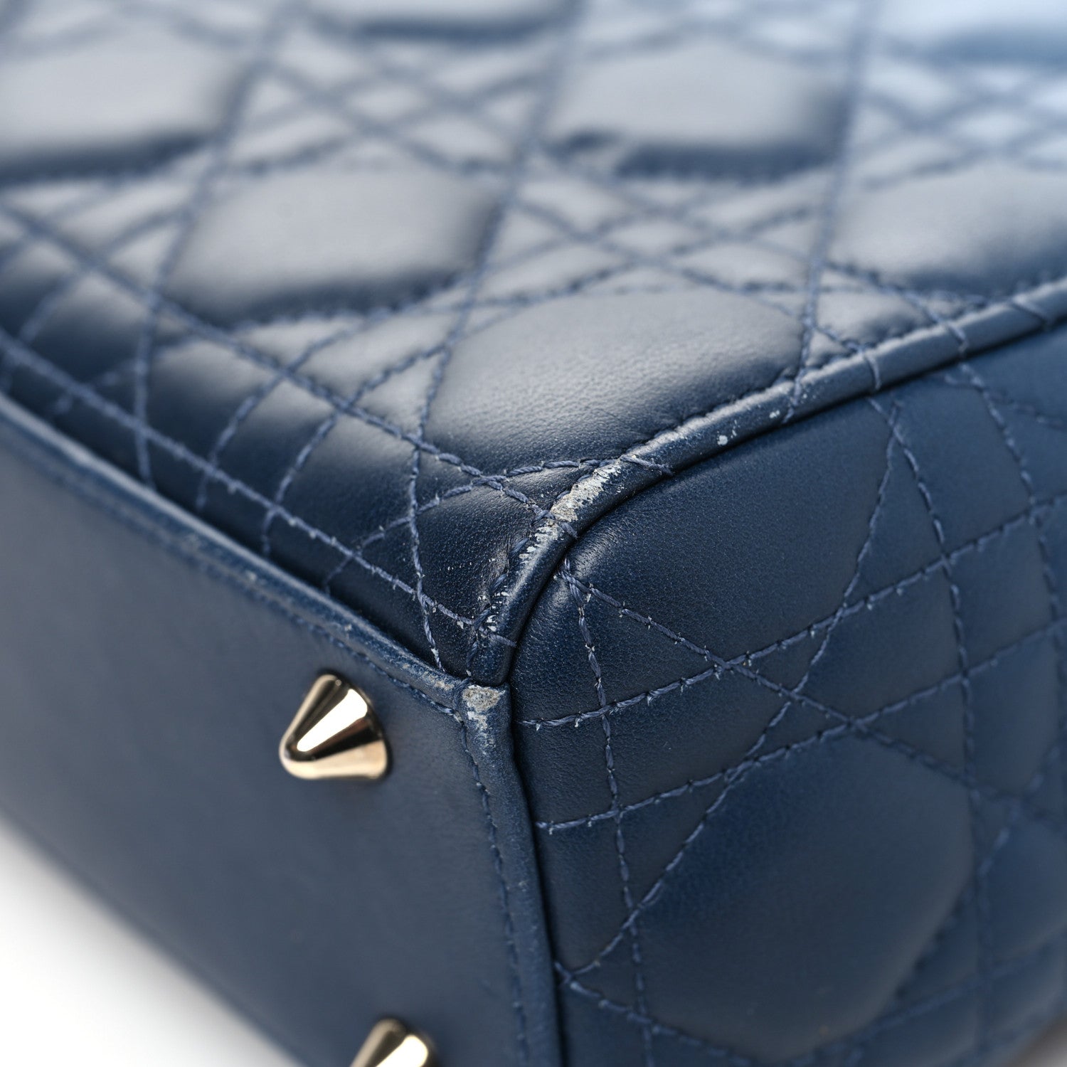 Christian Dior Lambskin Cannage Gradient Small My ABCDior Lady Dior Indigo Blue 12 of 15