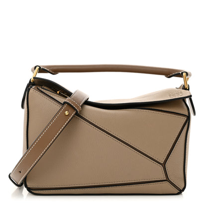Loewe Grained Calfskin Small Puzzle Bag Sand Mink 1 of 10