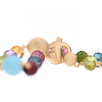 Marco Bicego 18K Yellow Gold Multi Gemstone Africa Single Strand Bracelet 4 of 4