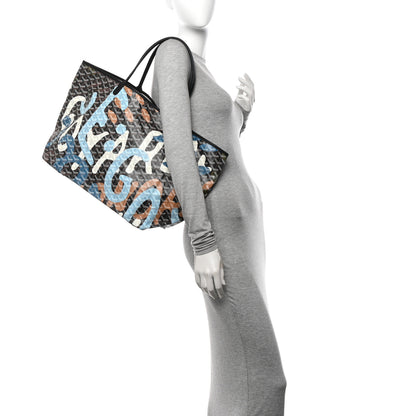 Goyard Goyardine Saint Louis Lettres Camouflage GM Black Blue 2 of 10