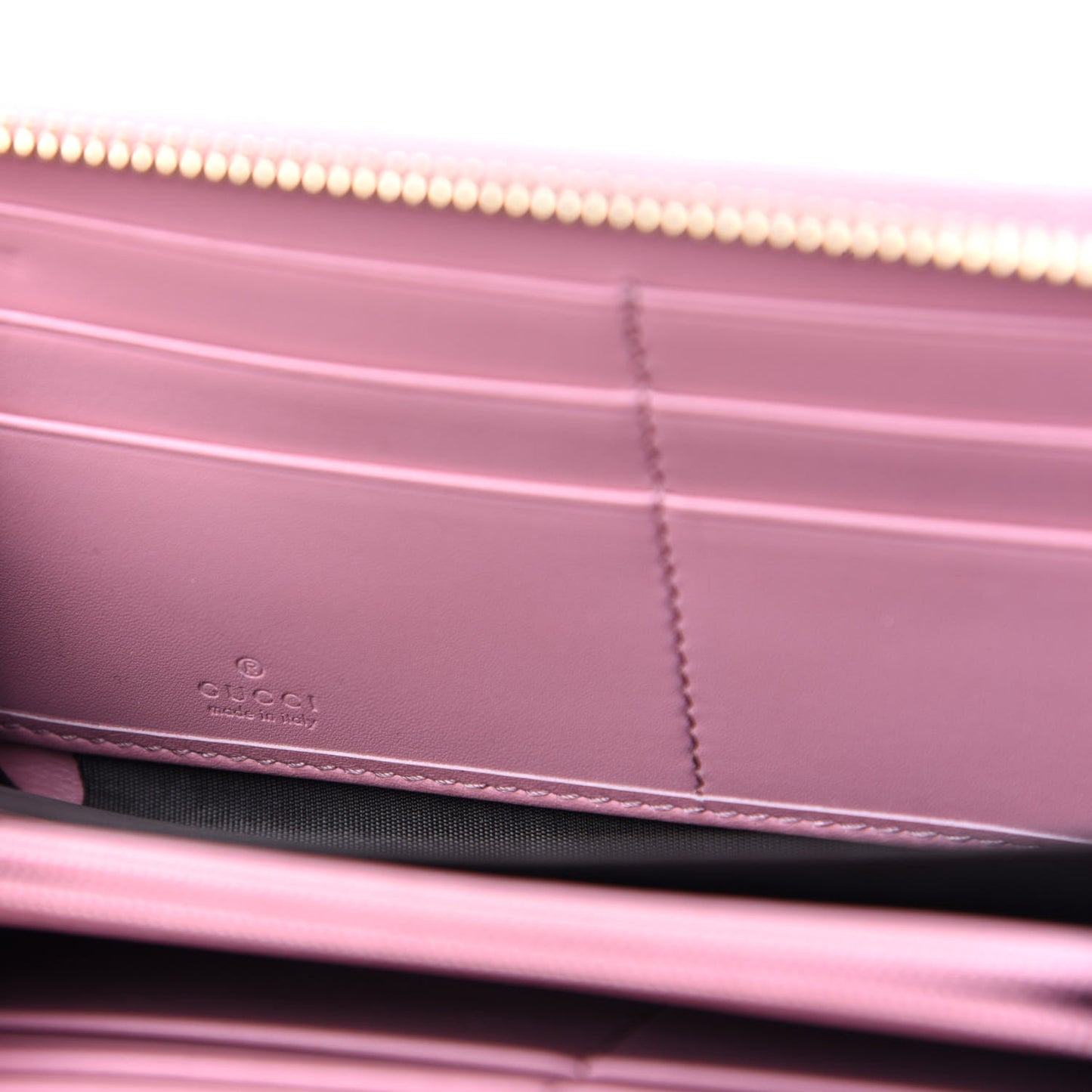 Guccissima Icon Zip Around Wallet Carmine Rose