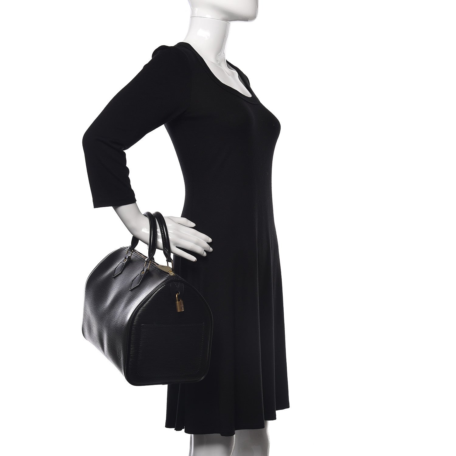 Louis Vuitton Epi Speedy 30 Black 2 of 13