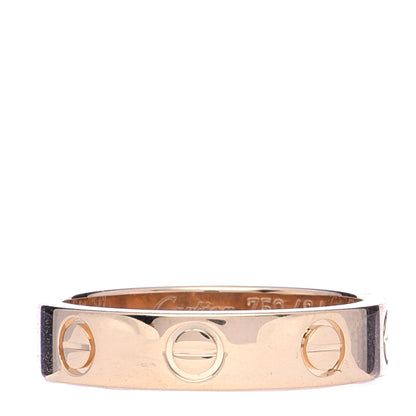 Cartier 18K Yellow Gold Diamond 4mm LOVE Wedding Band Ring 48 4.5 3 of 5