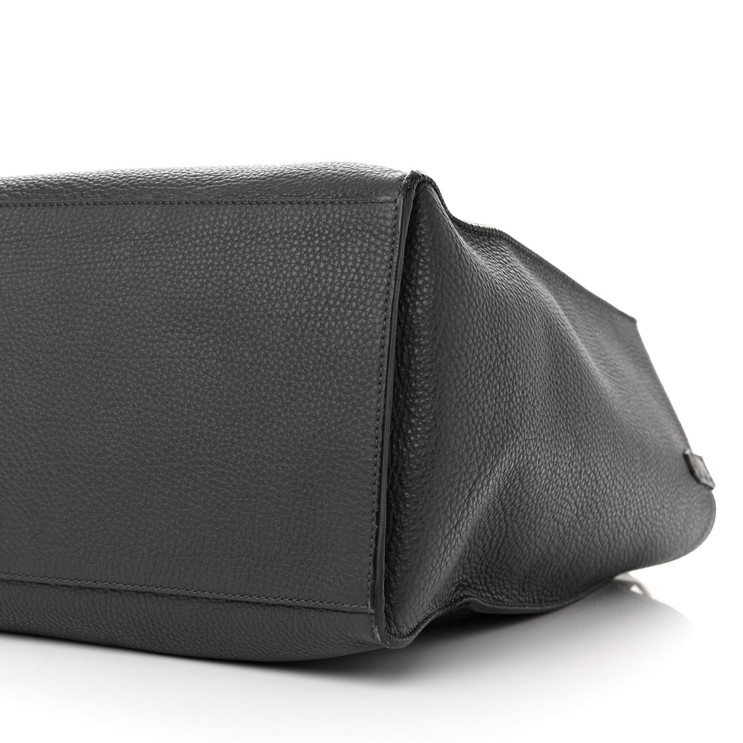 Calfskin Romano Selleria Faces No Words Emoticon Bag Asfalto