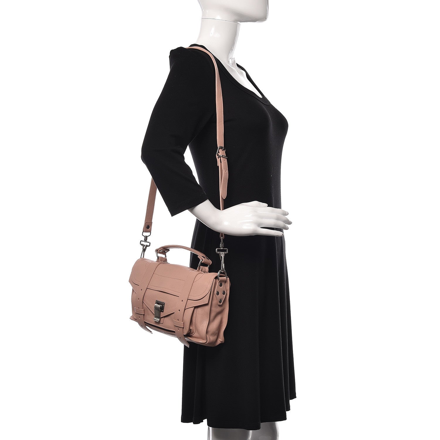 Proenza Schouler Lambskin Tiny PS1 Satchel Bare 2 of 11