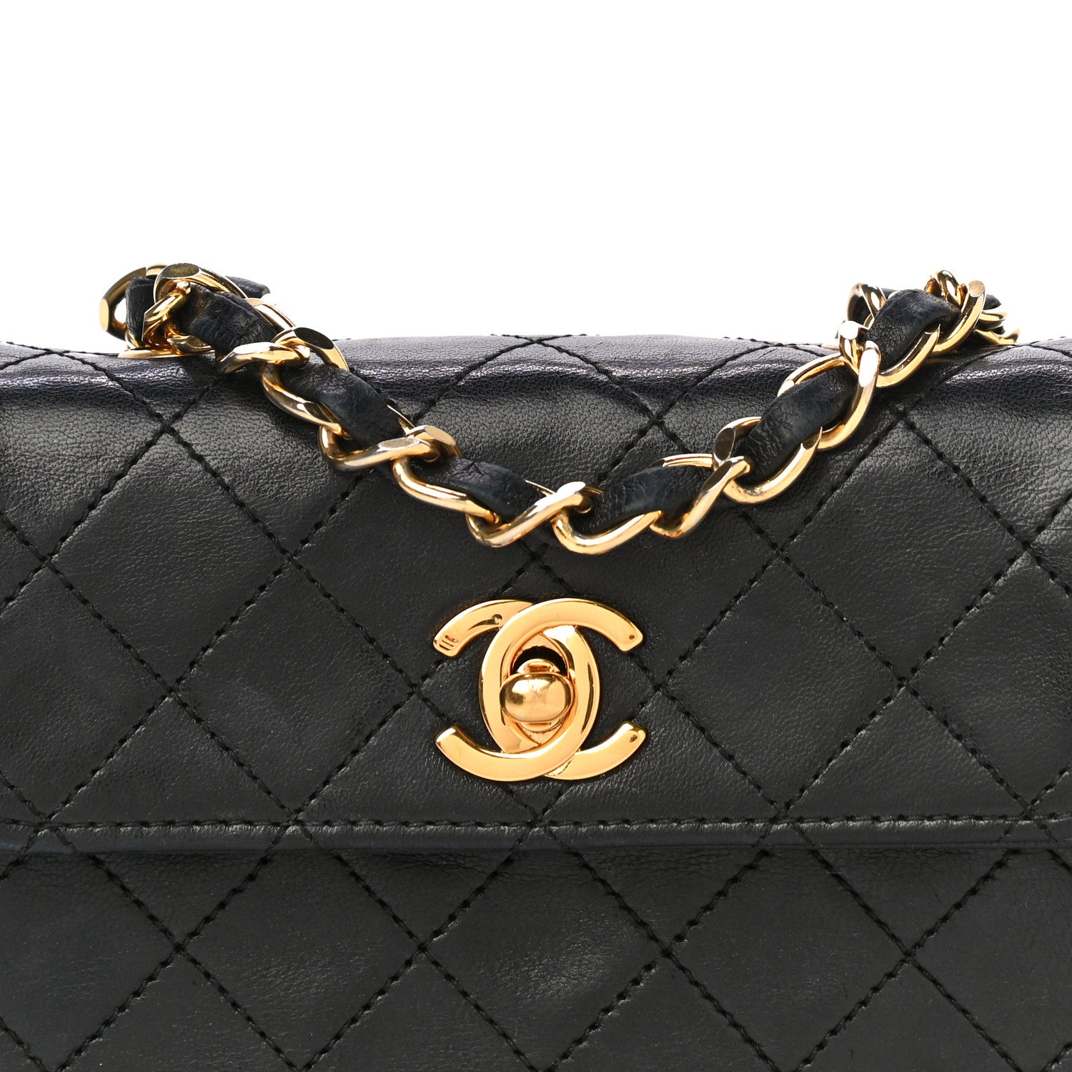 Chanel Lambskin Quilted Micro Mini Flap Bag Black 8 of 24