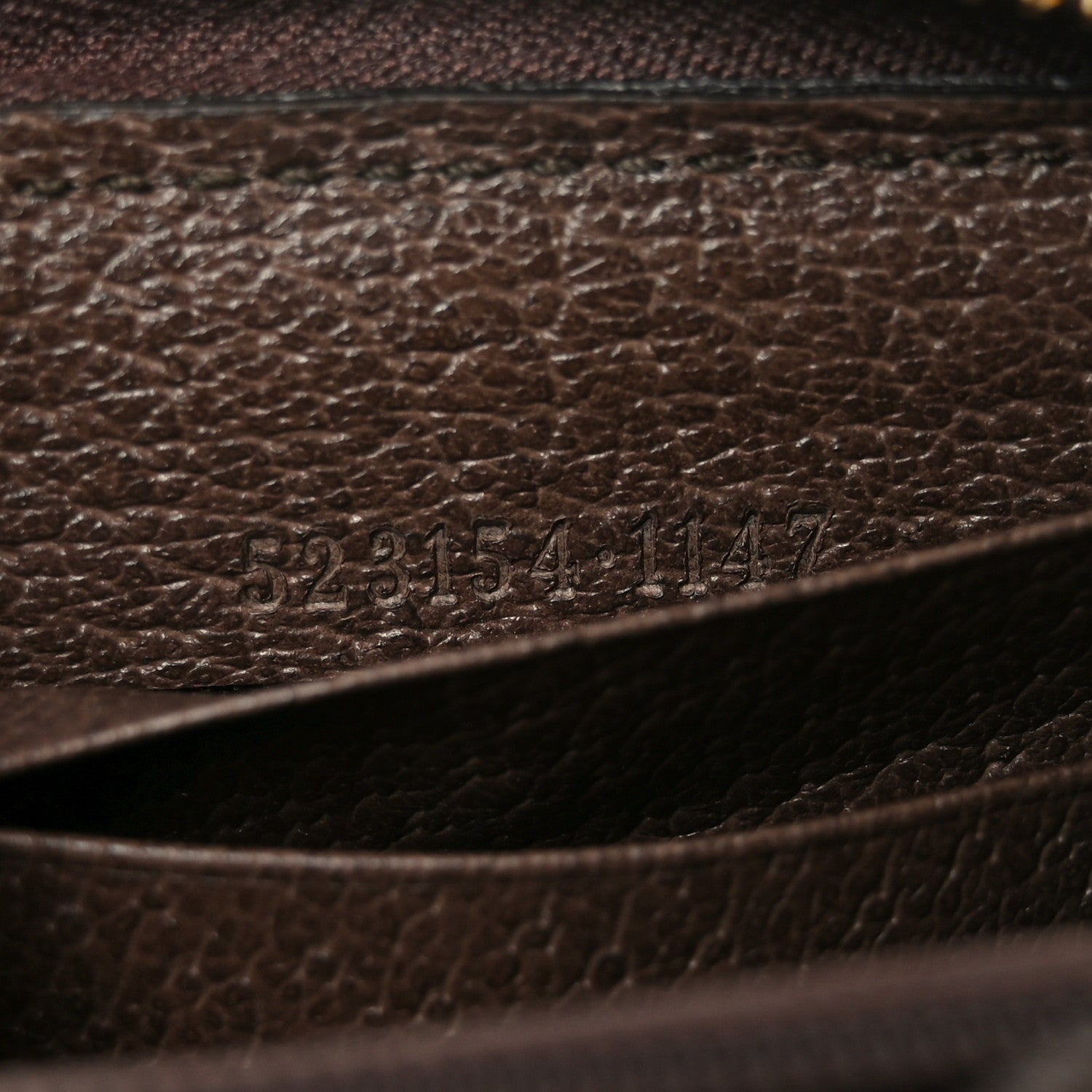 Gucci GG Supreme Monogram Web Ophidia Zip Around Wallet Brown 7 of 8