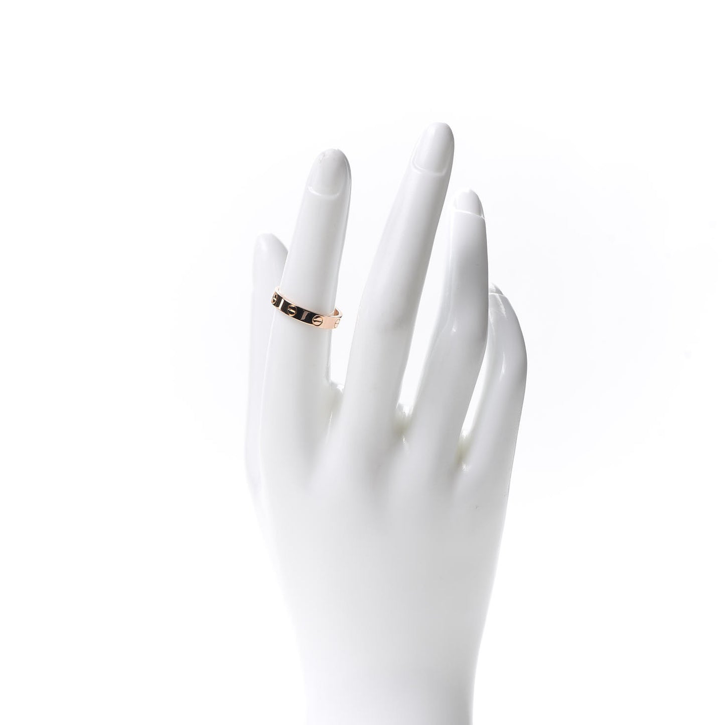 18K Pink Gold 3.5mm LOVE Wedding Band Ring 53 6.25