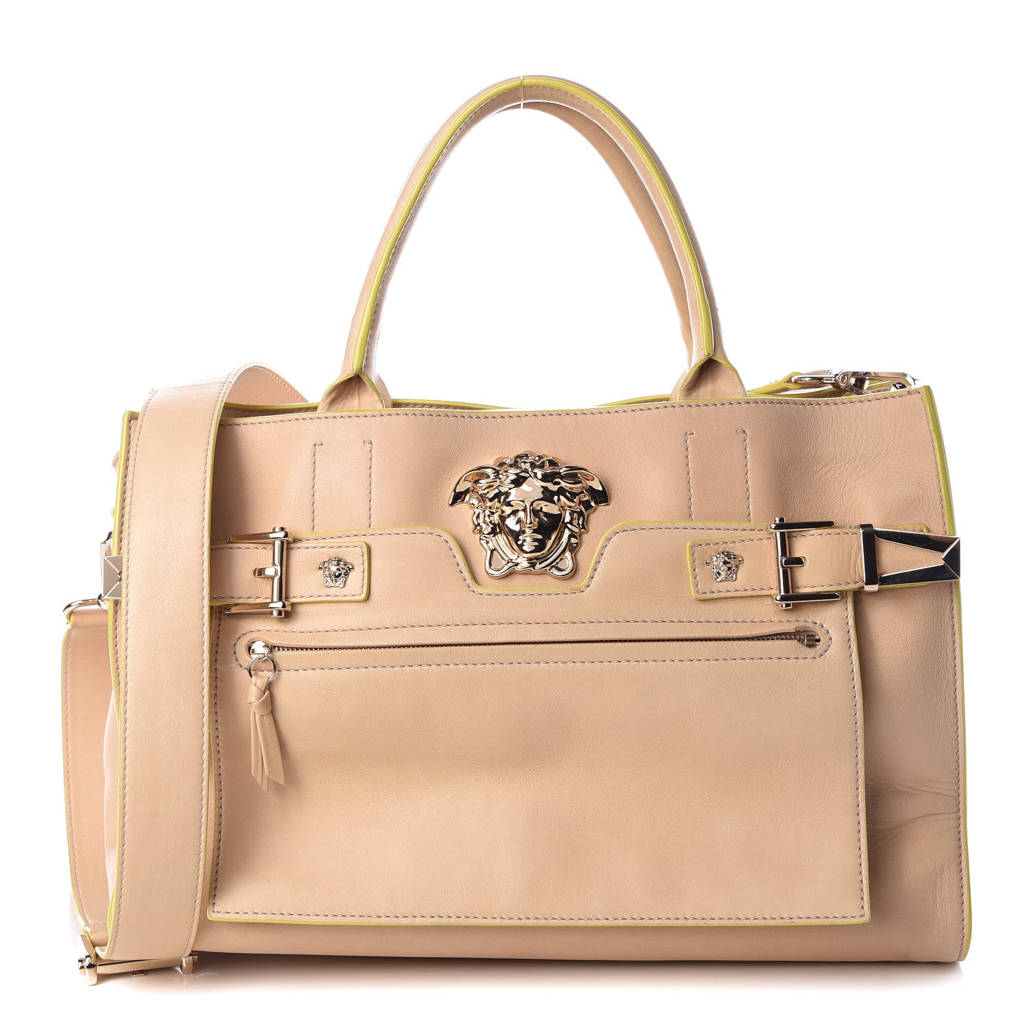 Versace Calfskin Large Palazzo Tote Bag Beige 1 of 22