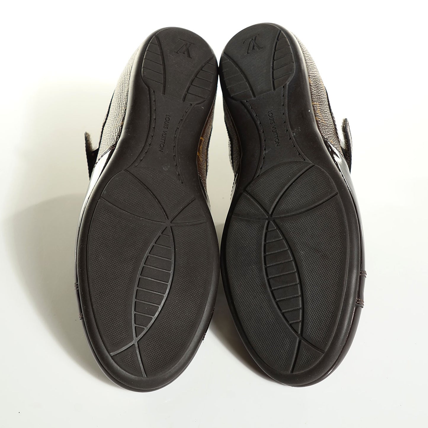 Patent Monogram Globe Trotter Sneakers 35