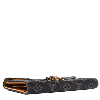 Louis Vuitton Denim Amelia Wallet Black 4 of 8