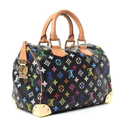 Louis Vuitton Monogram Multicolor Speedy 30 Black 3 of 8