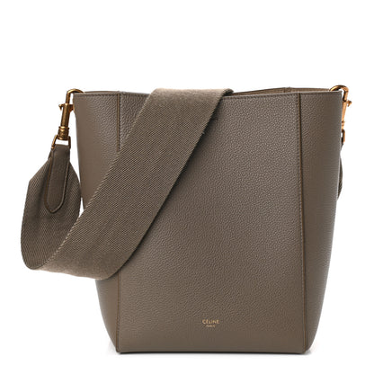 Celine Soft Grained Calfskin Small Sangle Bucket Bag Taupe 1 of 10