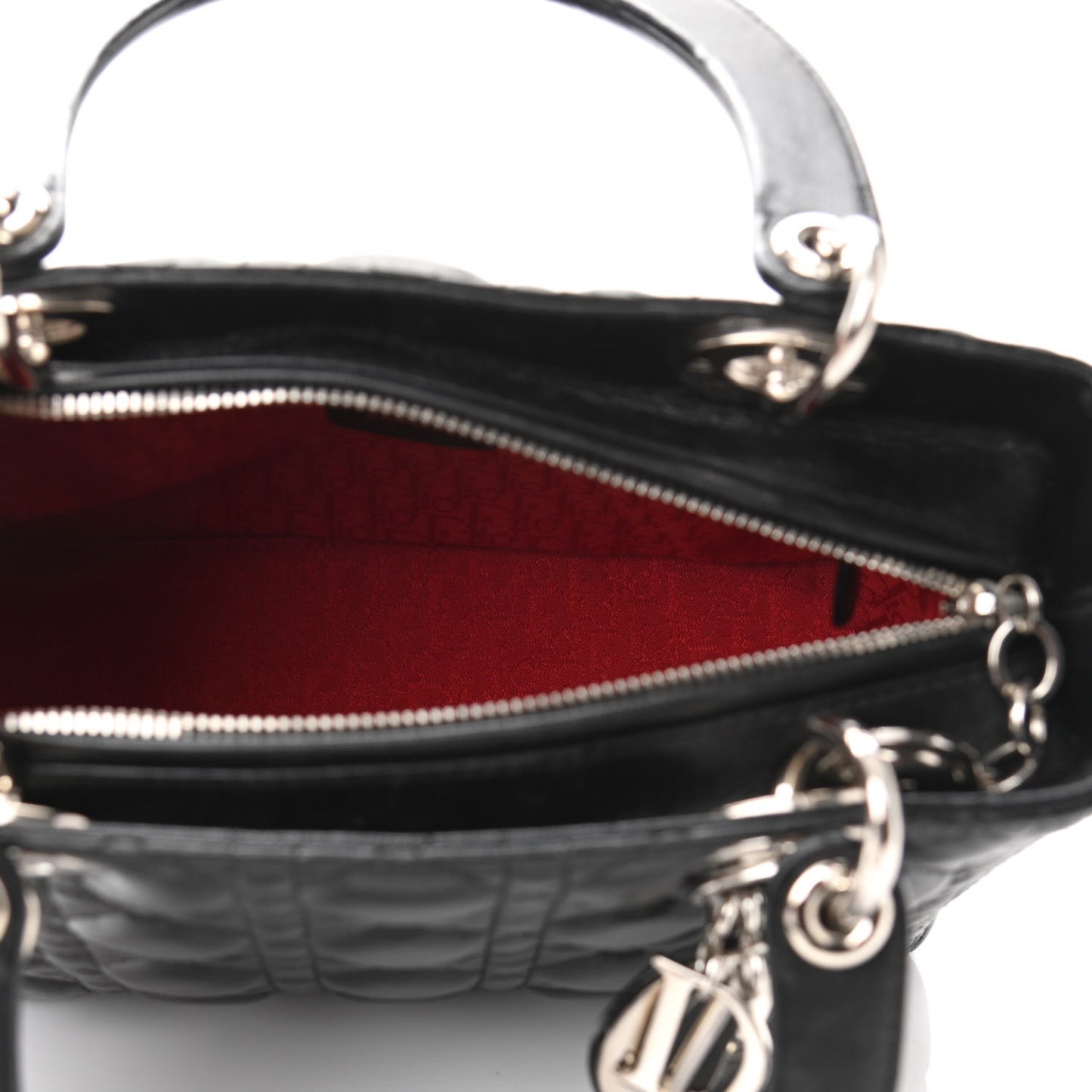 Lambskin Cannage Medium Lady Dior Black