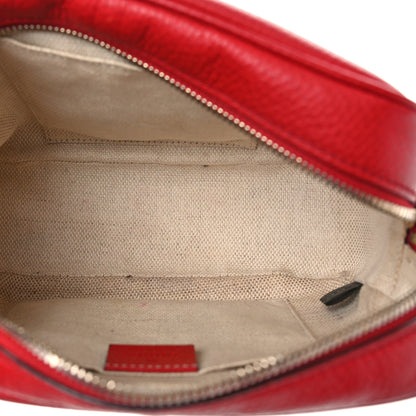 Gucci Pebbled Calfskin Small Soho Disco Bag Tabasco Red 5 of 10