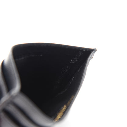 Saint Laurent Grain De Poudre Matelasse Chevron Monogram Credit Card Case Black 7 of 10