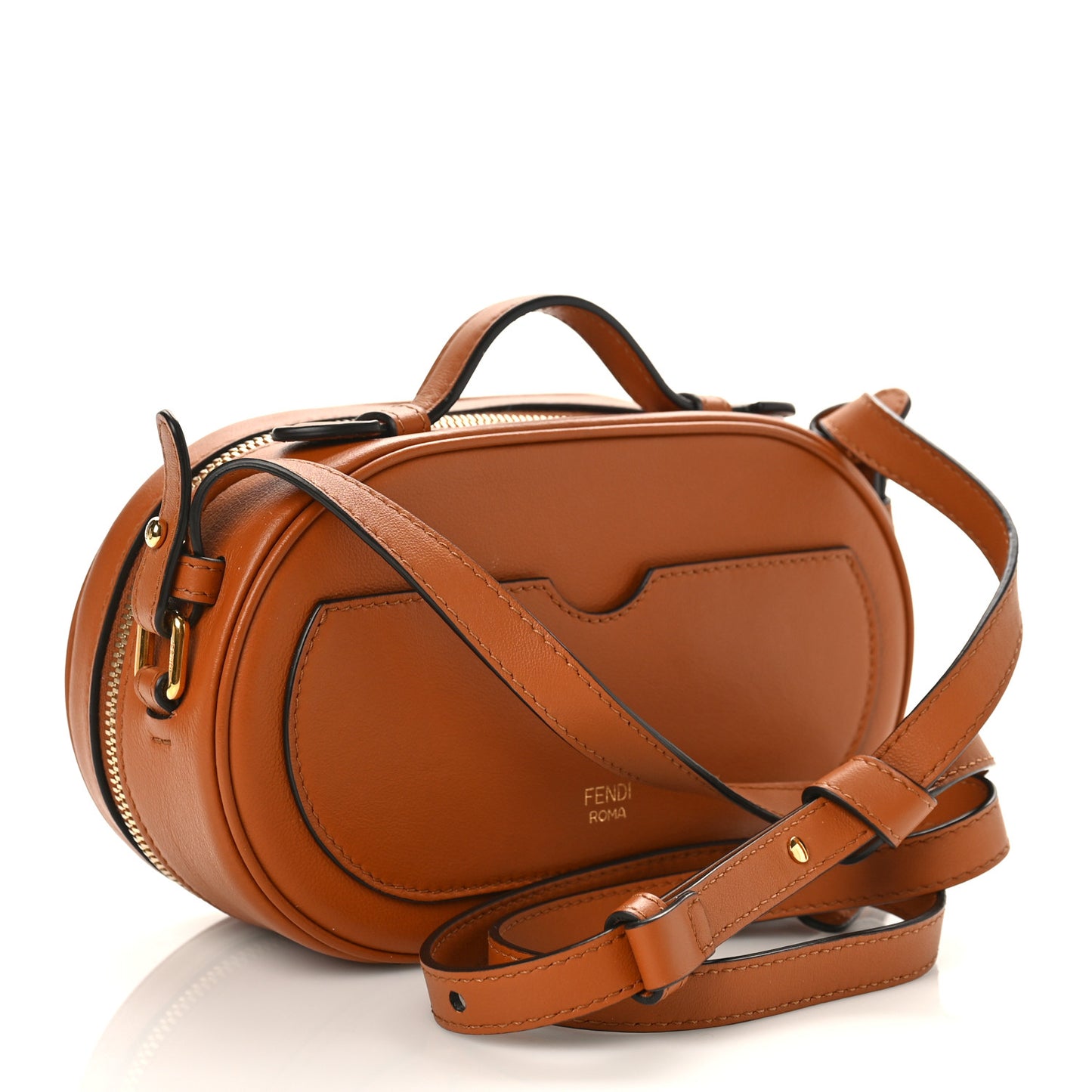 Vitello Grace Camoscio O'Lock Mini Camera Case Cuoio