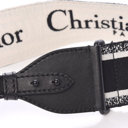 Christian Dior Canvas Embroidered Shoulder Strap Black Ultramatte 7 of 7