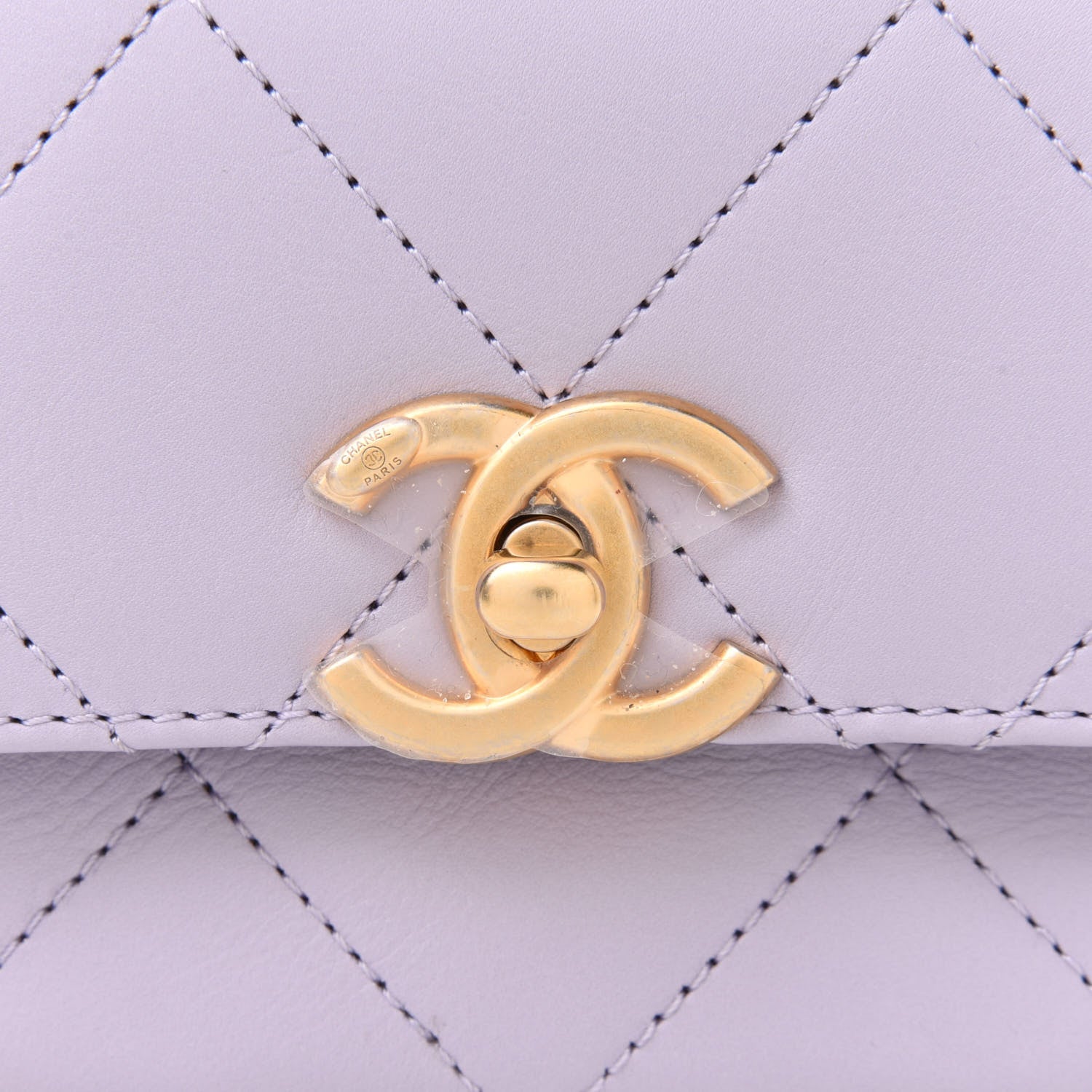 Chanel Calfskin Quilted Mini Framing Chain Bag Light Purple 8 of 10