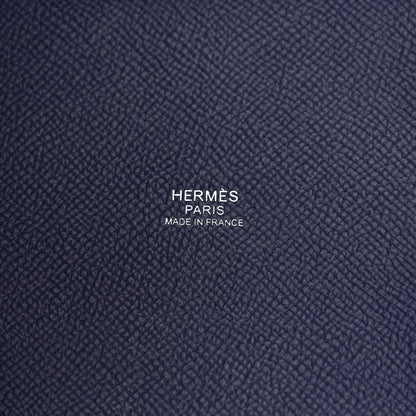 Hermes Epsom Tressage De Cuir Picotin Lock 18 PM Bleu Encre Brique Black 6 of 10