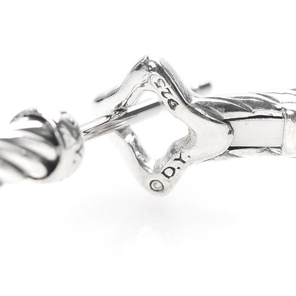 David Yurman Sterling Silver Medium Cable Classics Hoop Earrings 4 of 5