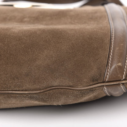 Gucci Suede Medium Britt Tote Brown 10 of 18