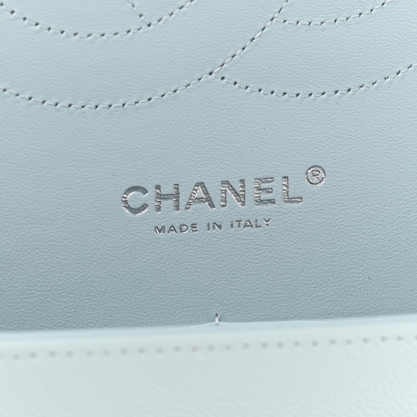 Caviar Quilted Jumbo Double Flap Light Blue