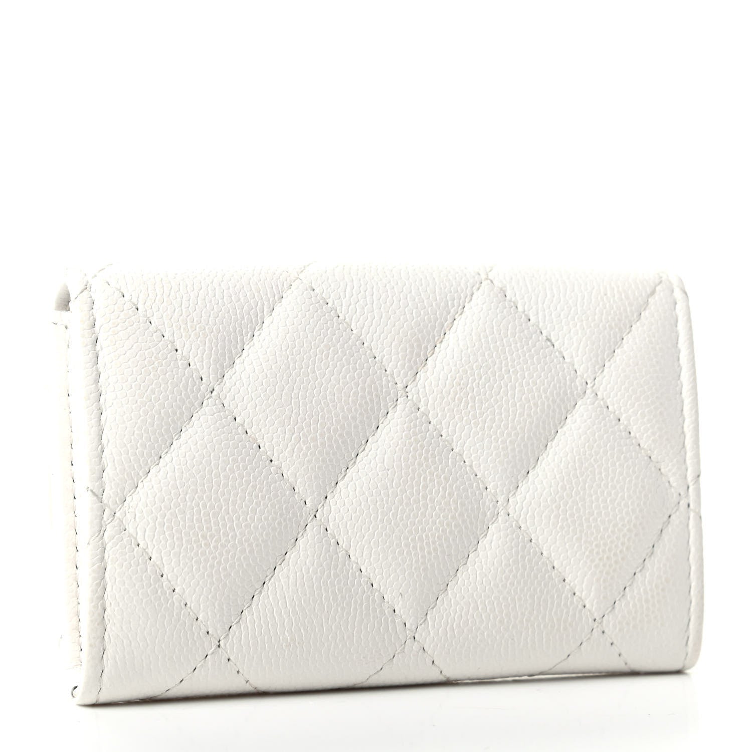 Chanel Caviar Quilted My Everything Flap Card Holder White 3 of 9
