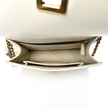 Christian Dior Lambskin Studded Small Diorama Flap Bag Off White 5 of 11
