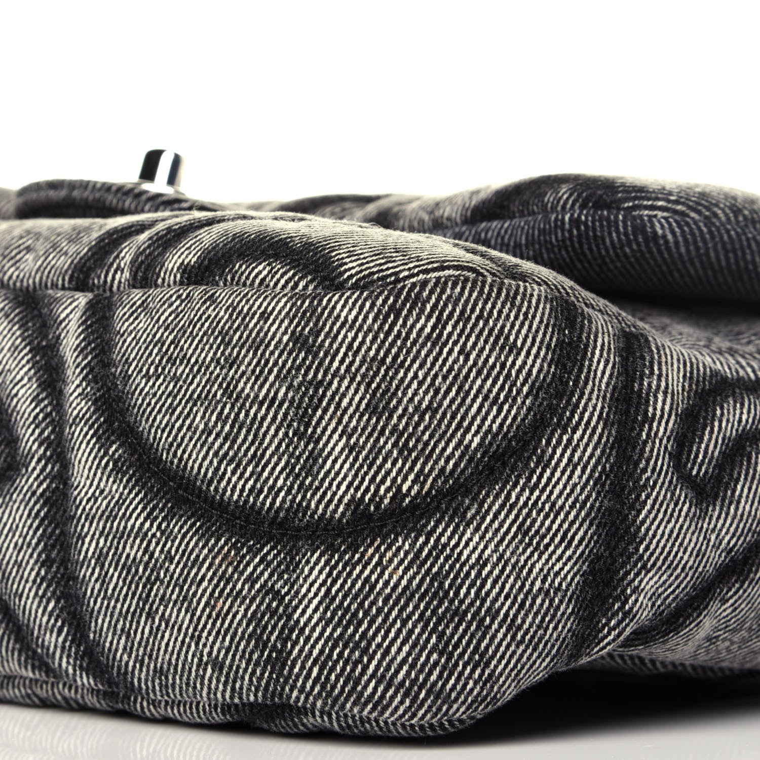 Chanel Denim Embossed CC Logo Print Mini Single Flap Black 9 of 10