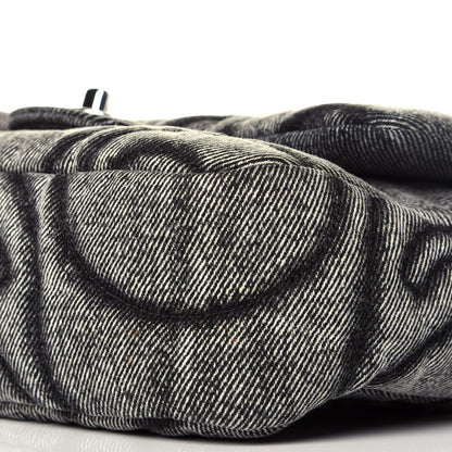 Chanel Denim Embossed CC Logo Print Mini Single Flap Black 9 of 10