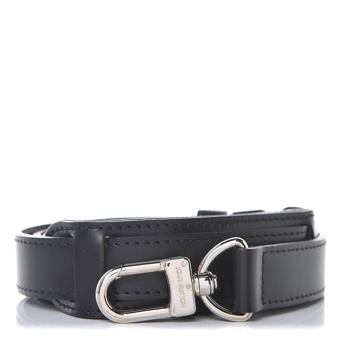 Calfskin Keepall Bandouliere Adjustable Shoulder Strap Black