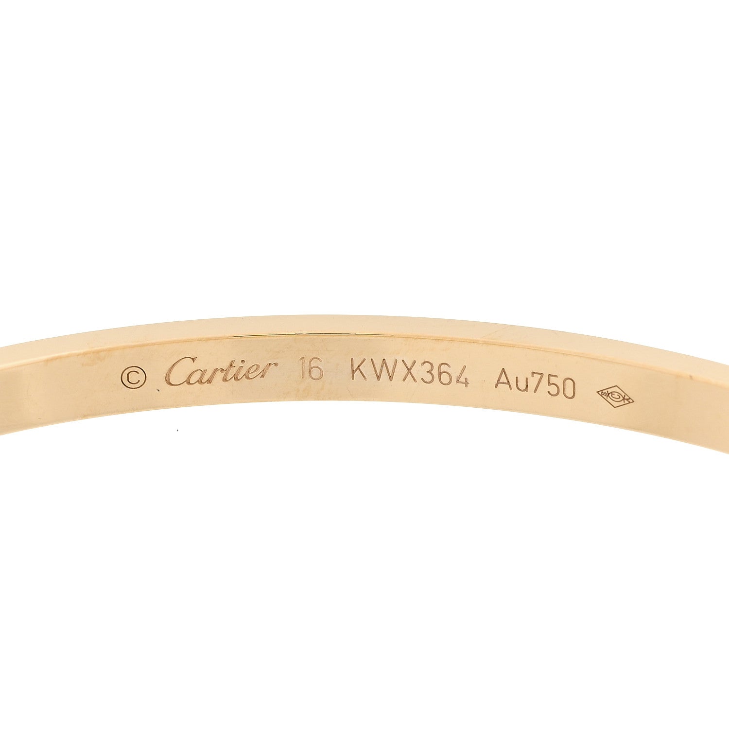 Cartier 18K Yellow Gold Small LOVE Bracelet 16 5 of 10