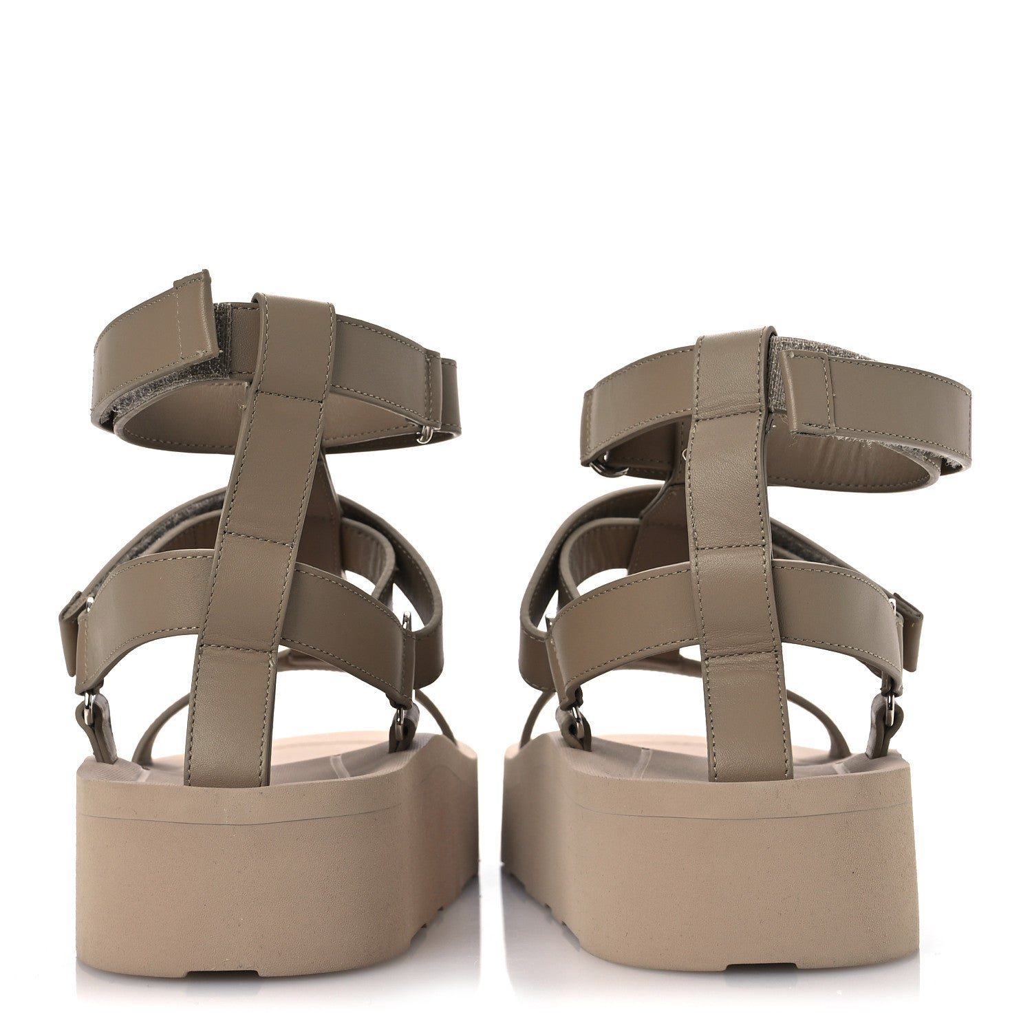 Hermes Calfskin Womens Enid Sandals 41 Argile 6 of 12