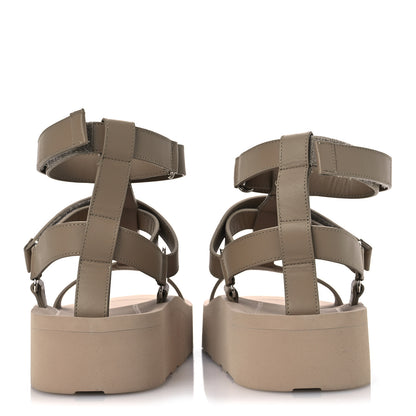 Hermes Calfskin Womens Enid Sandals 41 Argile 6 of 12