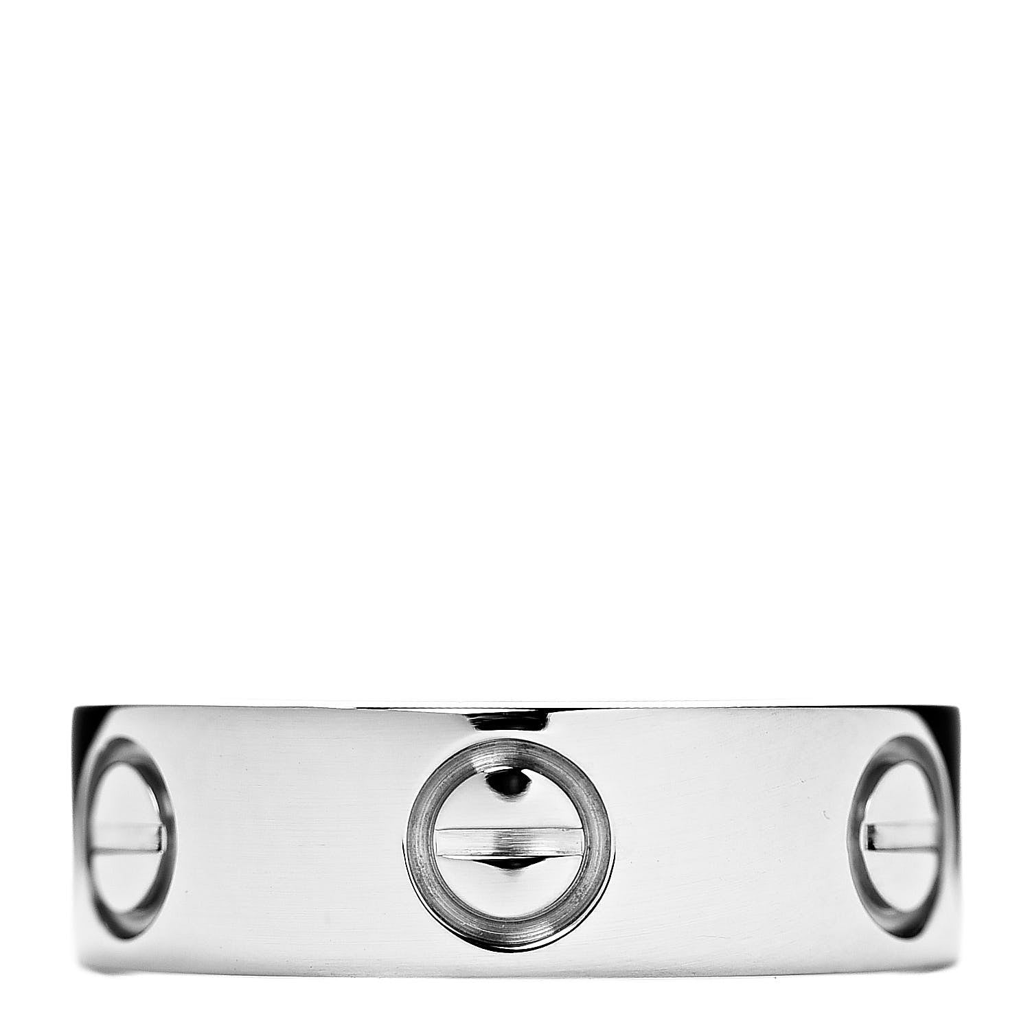 Cartier 18K White Gold 5.5mm LOVE Ring 47 4 1 of 4