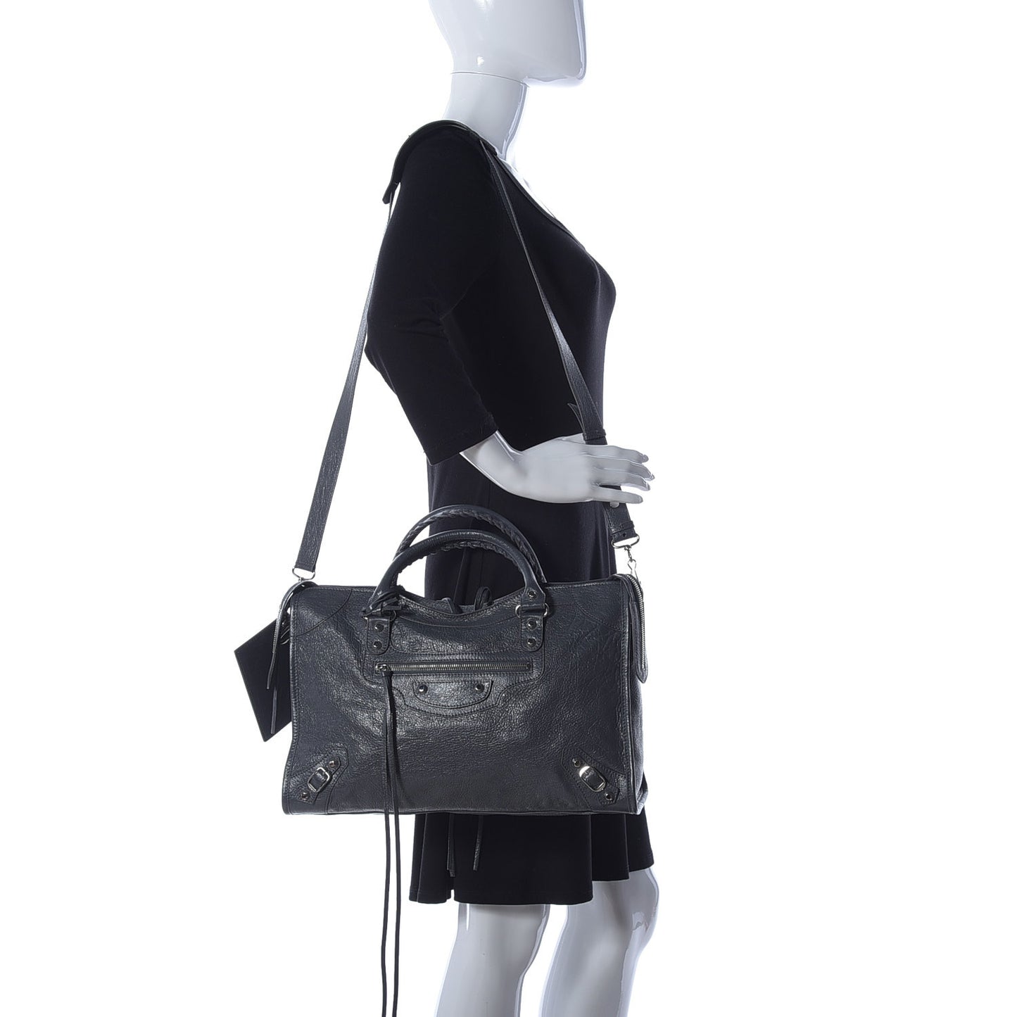 Agneau Classic Silver Hardware City Gris Fossile