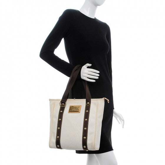 Toile Antigua Cabas MM Tote White