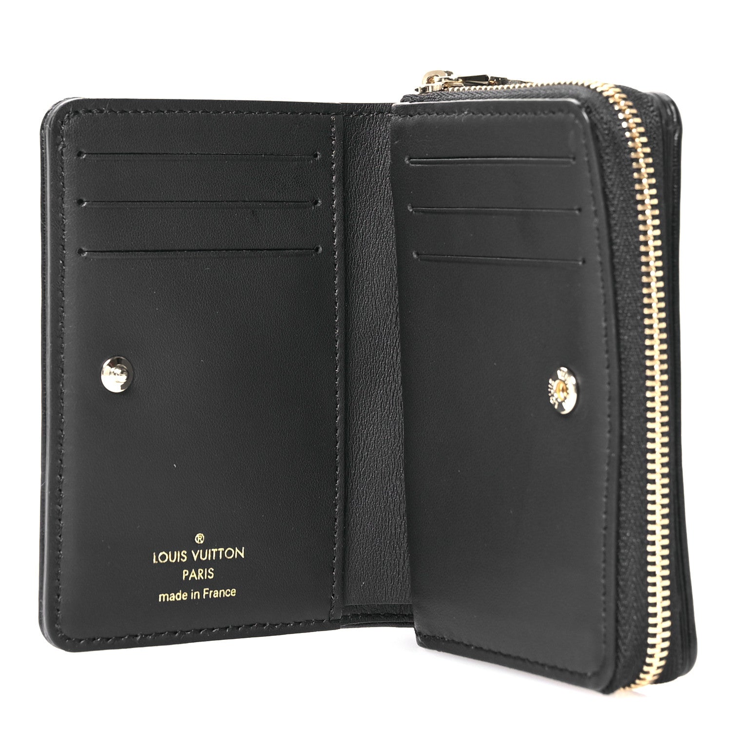 Louis Vuitton Lambskin Embossed Monogram LV Ski Lou Coussin Wallet Black 5 of 7