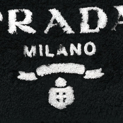 Prada Terry Cloth Mini Re-Edition 2000 Bag Black White 8 of 11