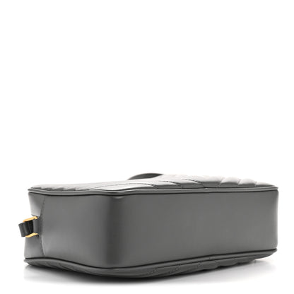 Saint Laurent Calfskin Matelasse Monogram Lou Camera Bag Storm 4 of 10