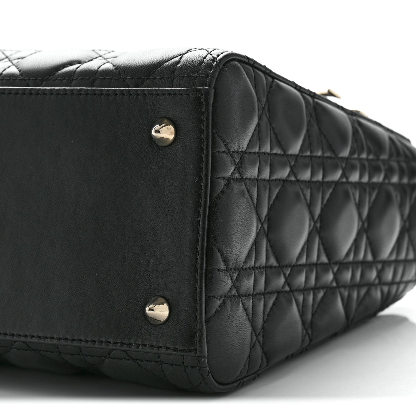 Lambskin Cannage Medium Lady Dior Black