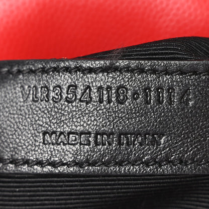 Saint Laurent Grain De Poudre Matelasse Chevron Large Monogram Satchel Lipstick Red 7 of 10