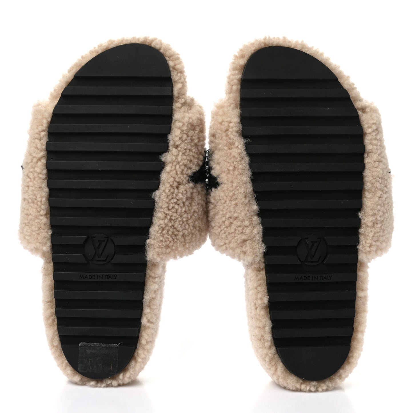 Shearling Bom Dia Flate Mules 38.5 Beige