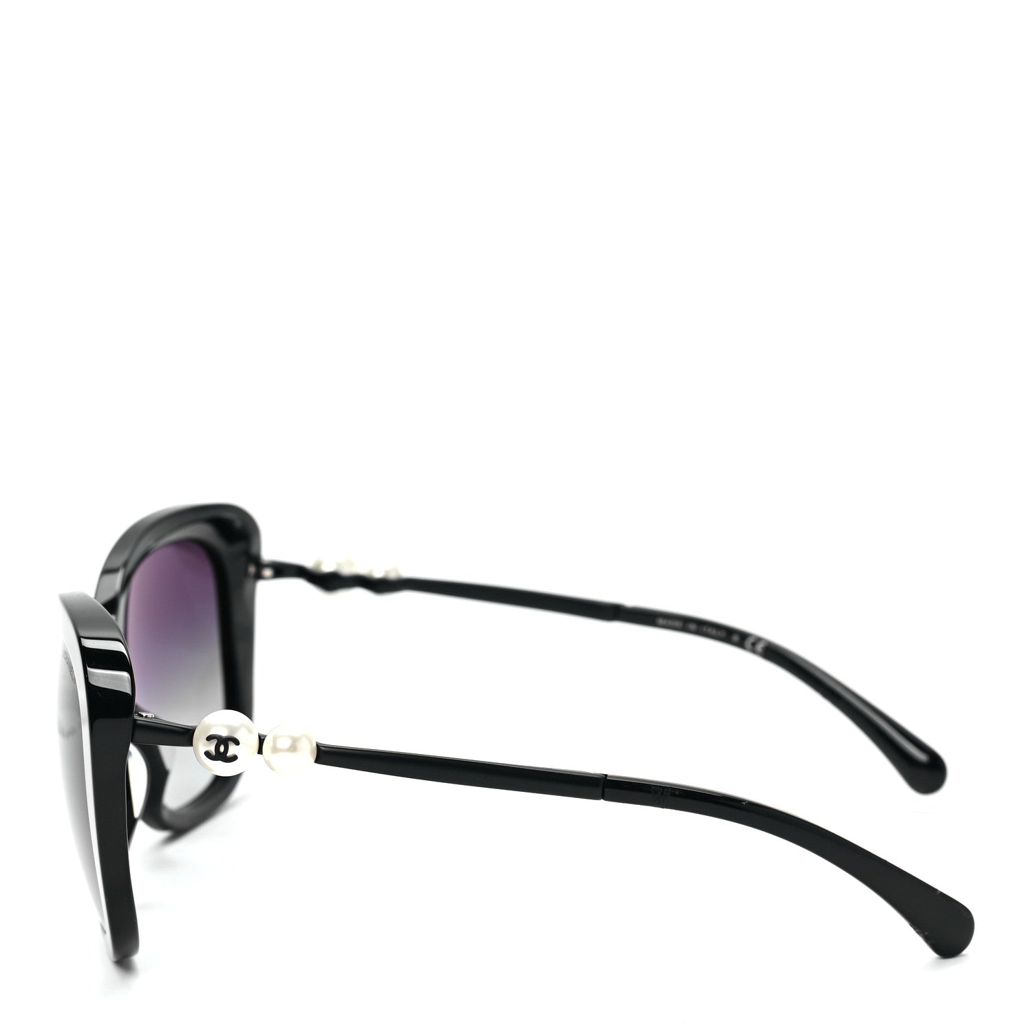 Chanel Acetate Butterfly Winter Pearl Sunglasses 5339-H-A Black 3 of 7