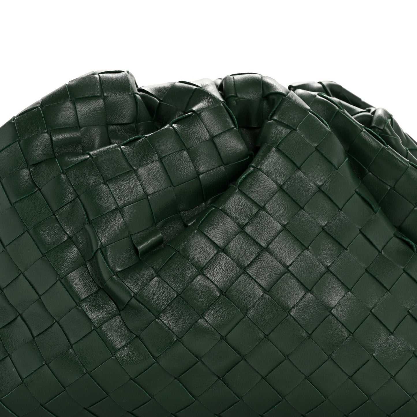 Nappa Maxi Intrecciato The Pouch Oversized Clutch Racing Green