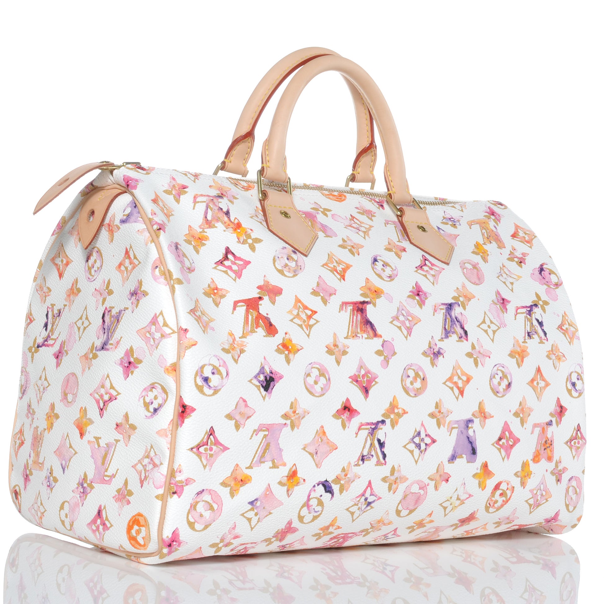 Louis Vuitton Watercolor Aquarelle Speedy 35 White 3 of 7