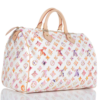 Louis Vuitton Watercolor Aquarelle Speedy 35 White 3 of 7