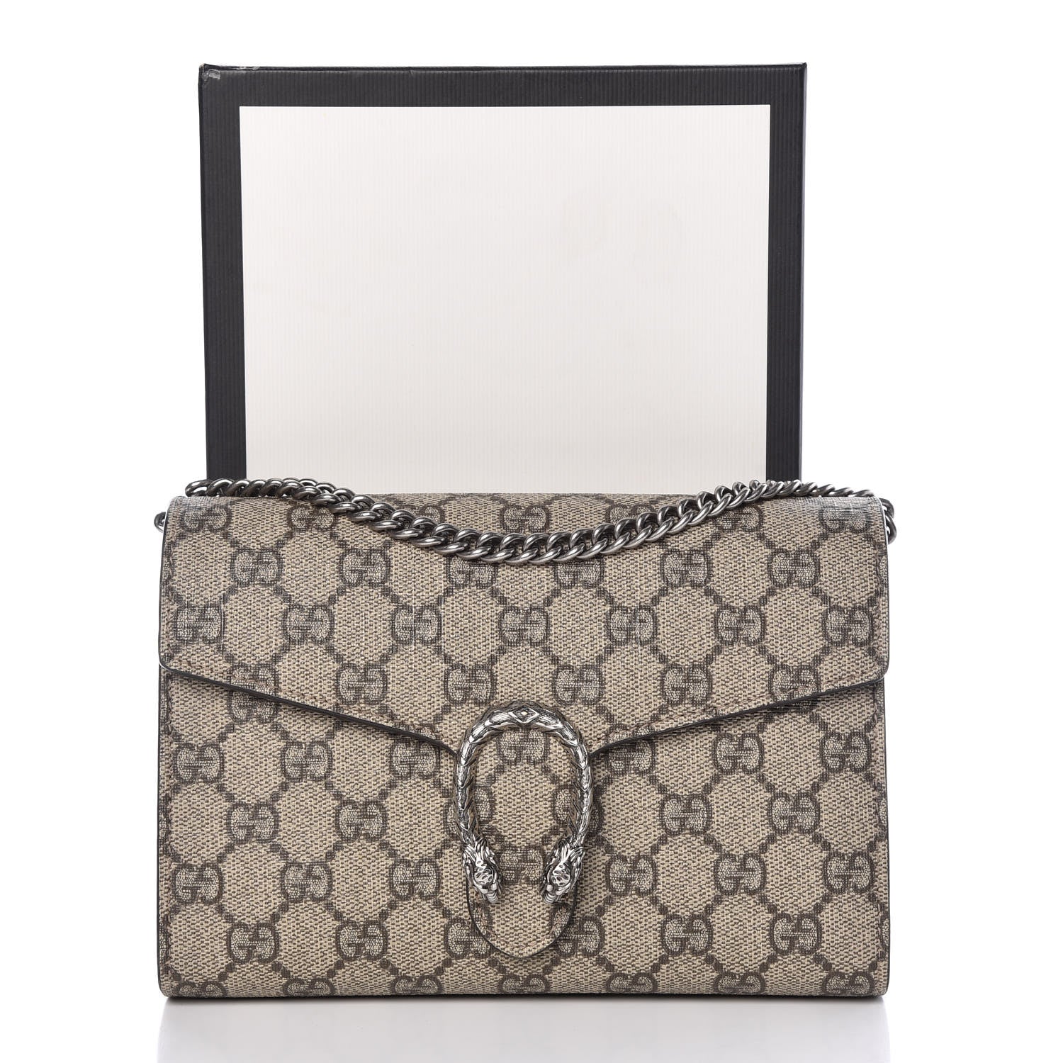 Gucci GG Supreme Monogram Mini Dionysus Chain Wallet Beige Taupe 11 of 11